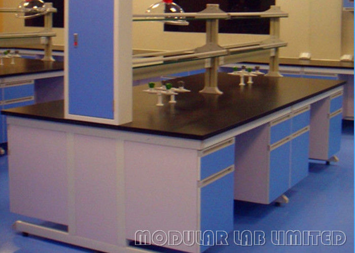 C Frame Grey And Blue Color Lab Bench Furniture For School