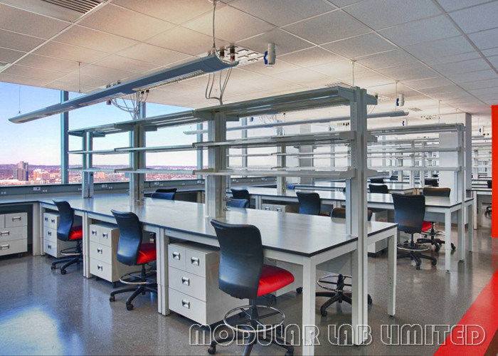 Movable Lab Tables Modular Laboratory Furniture Ergonomic L Shape Wall