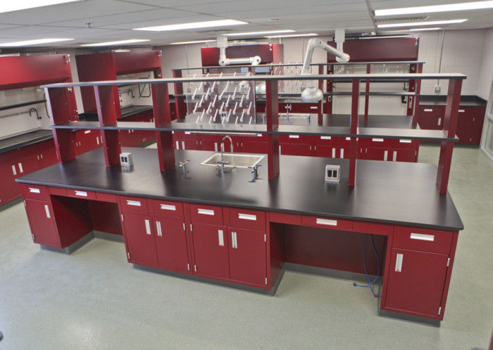 Acid Resistant Steel And Wood Structure Lab Bench For School