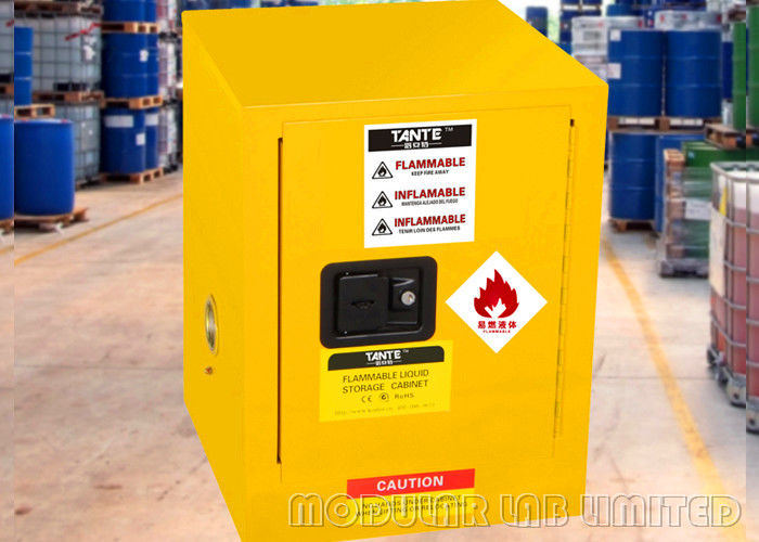 Small Size Flammable Liquid Storage Cabinet 4 Gallon With Flame