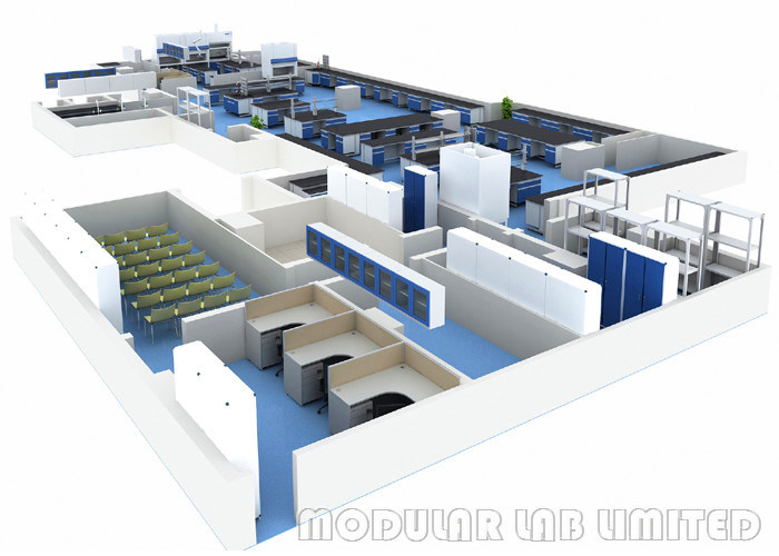 Samdwich Panel Chemistry Lab Furniture , Lab Furniture Installations