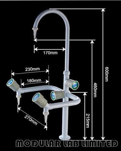 360 Degree Swing Spout Science Lab Faucets Heat Resistant