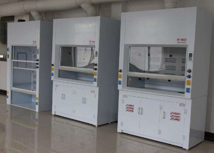 16W*2 LED Lamp Face Velocity Fume Hood , Alkali Resistance Ducted Fume Hood