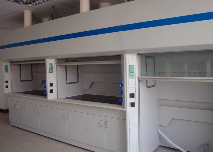 800Lux Illumination Portable Fume Hood , Toughened Glass Windows Table