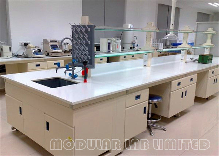 Floor Mounted Pharmaceutical Lab Furniture With Three Way