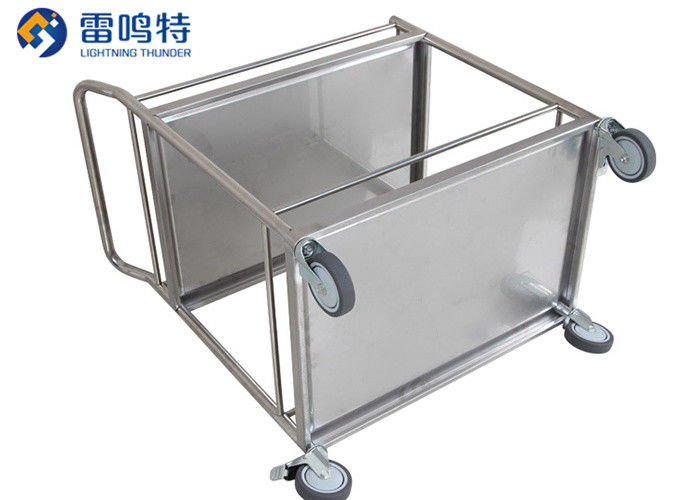 Two Layers 250 Kg/M2 Mobile Lab Carts Stainless Steel 304 With Wheels