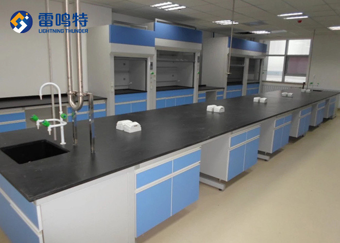 Thick MDF 18mm Laboratory Counter Tops Steel Wood Workbench