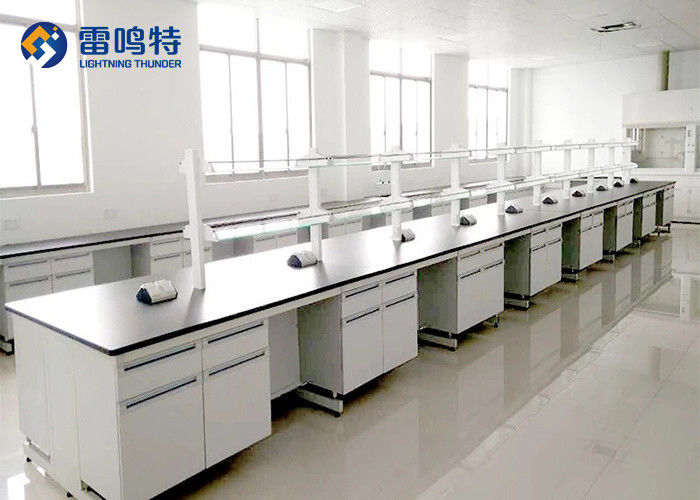 Thick MDF 18mm Laboratory Counter Tops Steel Wood Workbench